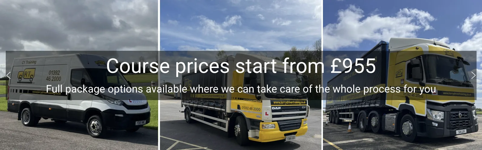 Course packages from £955 — we handle the whole process for you